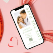 Save The Date Sauvegarder la date Vert Sauge Code QR Mariage Mod