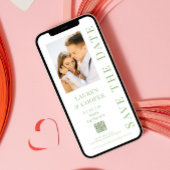 Save The Date Sauvegarder la date Vert Sauge Code QR Mariage Mod