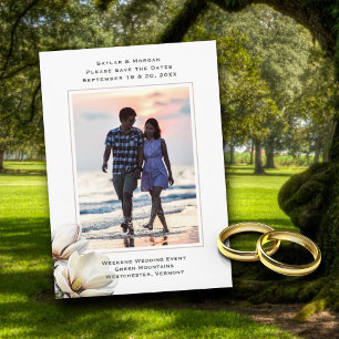 Save The Date Sauvegardez la date Southern Magnolia