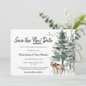 Save The Date Sauvegardez la nouvelle date Forêt Bois de Pin (Debout devant)