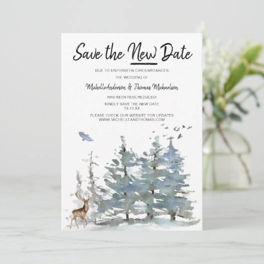 Save The Date Sauvegardez la nouvelle forêt de Woodland (Debout devant)