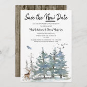 Save The Date Sauvegardez la nouvelle forêt de Woodland (Devant / Derrière)