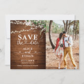 Save The Date Sauver la date de coeur de verdure rustique (Devant)