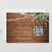 Save The Date Sauver la date de coeur de verdure rustique (Dos)