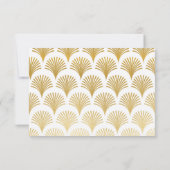 Save The Date Sauver la date de mariage Party Twenties Or éventa (Dos)