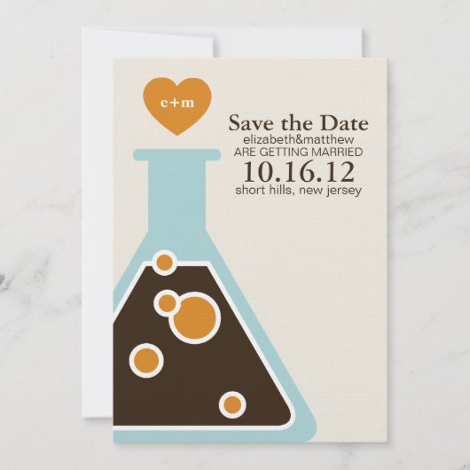 Save The Date Sauver la date du mariage de chimie impossible (Devant)