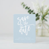 Save The Date SAUVER LA DATE écriture calligraphique moderne ble (Debout devant)