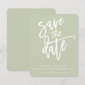 Save The Date SAUVER LA DATE écriture calligraphique moderne ver (Devant / Derrière)