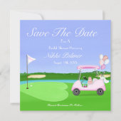 Save The Date Sauver la date Golf Mariage Brunch de mariage (Devant)