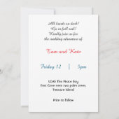 Save The Date Sauver la date mariage de pirate cool (Dos)