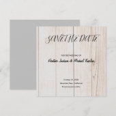 Save The Date Sauver la date Mariage Professionnel Bois Classiqu (Devant / Derrière)