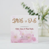 Save The Date Sauver la Date Mariage Professionnel Fleurs Classi (Debout devant)
