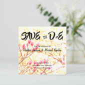 Save The Date Sauver la Date Mariage Professionnel Fleurs Classi (Debout devant)