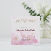 Save The Date Sauver la date Mariage Professionnel Fleurs Classi (Debout devant)