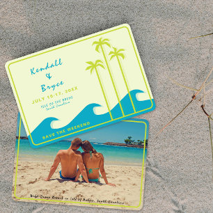 Save The Date Sauver la destination de week-end Mariage tropical