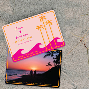Save The Date Sauver la destination de week-end Mariage tropical