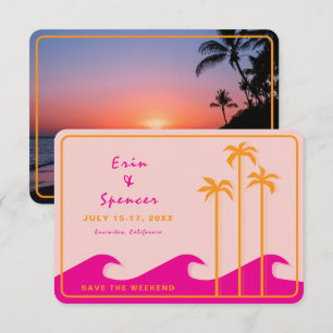 Save The Date Sauver la destination de week-end Mariage tropical