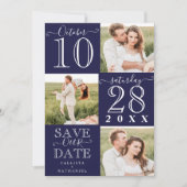 Save The Date Sauver notre date Typographie moderne Monogramme P (Devant)