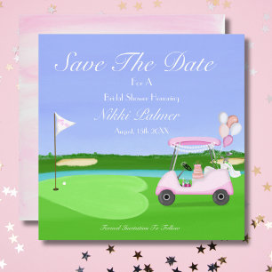 Save The Date Sauvez La Date Bridal Golf Fête des mariées Brunch