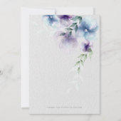 Save The Date Sauvez la Date | Fleurs en aquarelle translucide (Dos)