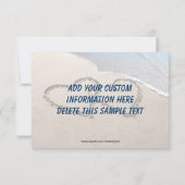 Save The Date Sauvez La Date Hearts Sand Beach Wedding Invitatio (Dos)