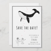 Save The Date Sauvez la date - Les baleines amoureuses (Devant / Derrière)