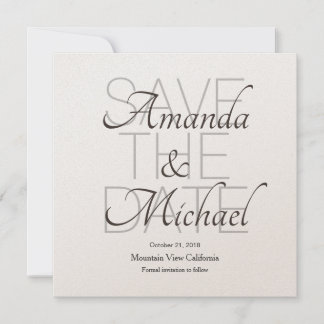 Save The Date Sauvez la date Mariage Champagne Moderne Minimalis