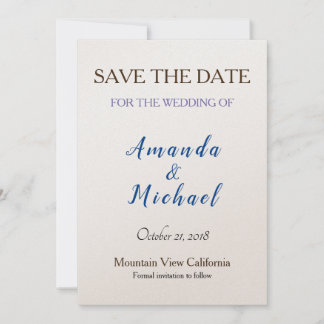 Save The Date Sauvez la date Mariage Champagne Shimmer Classical