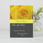 Save The Date Sauvez la date, rose jaune fleur (Debout devant)
