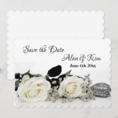 Save The Date Sauvez la Date Roses (Devant / Derrière)