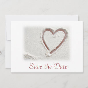 Save The Date Sauvez le coeur de sable de la plage/date
