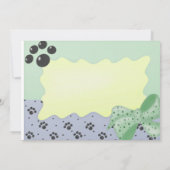 Save The Date Sauvez l'invitation de la journée chien paw (Dos)