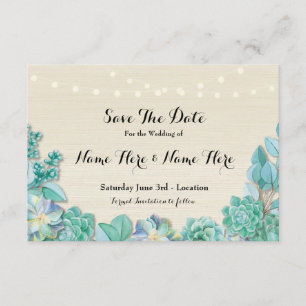 Save The Date Sauvez l'invitation en bon état de lumières de