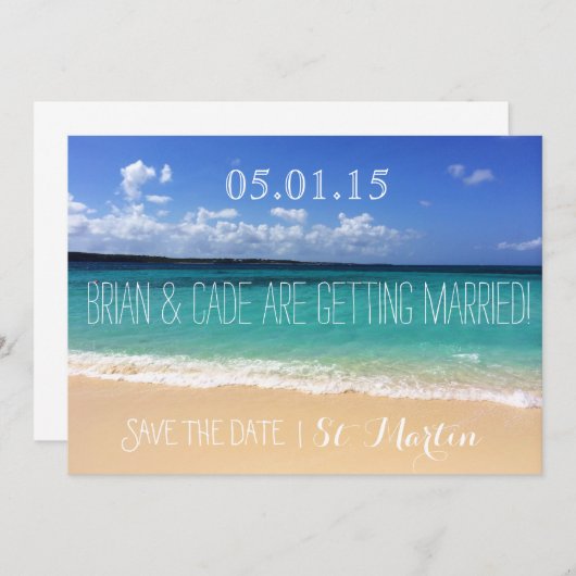 Save The Date "Save the date" pour mariage (Devant / Derrière)
