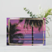 Save The Date "Save the date" pour mariage |Exotic Tropical Nigh (Debout devant)