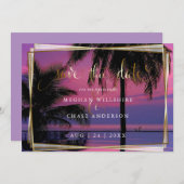 Save The Date "Save the date" pour mariage |Exotic Tropical Nigh (Devant / Derrière)