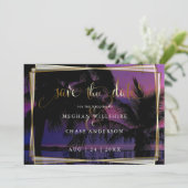Save The Date "Save the date" pour mariage |Exotic Tropical Nigh (Debout devant)