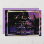 Save The Date "Save the date" pour mariage |Exotic Tropical Nigh (Devant / Derrière)