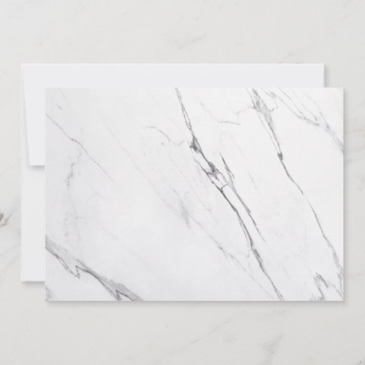 Save The Date "Save the date" pour mariage | Script Marbre blanc (Dos)