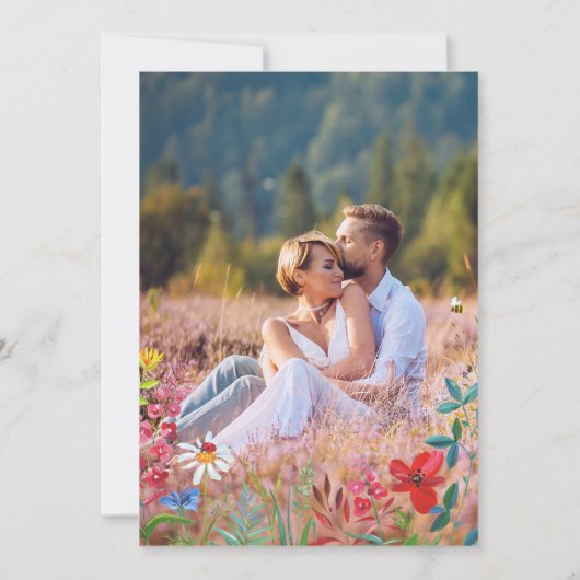 Save The Date Save the date. prairie sauvage | Photocarte Fleur  (Dos)