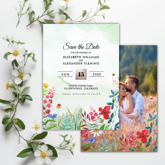 Save The Date Save the date. prairie sauvage | Photocarte Fleur