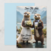 Save The Date **"Scellé d'un baiser : Fou amoureux de la loutre" (Devant / Derrière)