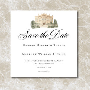 Save The Date Scènes de mariage vintage néoclassiques élégantes