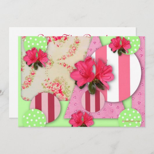 Save The Date Scrapbook Azalea Enregistrer La Date (Devant / Derrière)