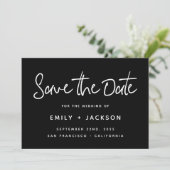 Save The Date Script à main moderne simple Enregistrer la date (Debout devant)