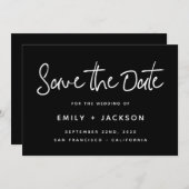 Save The Date Script à main moderne simple Enregistrer la date (Devant / Derrière)