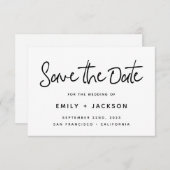 Save The Date Script à main moderne simple Enregistrer la date (Devant / Derrière)
