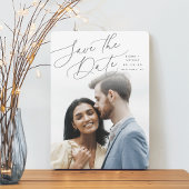 Save The Date Script balayé par vent | Photo verticale