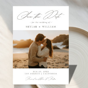Save The Date Script Beach Sunset Photo Budget Mariage