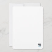 Save The Date Script blanc et noir lettres main (Dos)